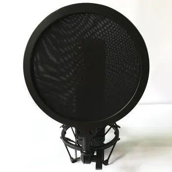 Profesionālais Mikrofons Mic Šoks Mount Ar Shield Izskaidrotu Vadītājs Teleskopisko Augstums Mikrofona Turētāja Statīva Turētājs