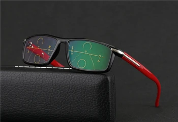 Progresējoša Multifokāla brilles Pārejas Saulesbrilles Photochromic Lasīšanas Brilles Vīriešiem Punkti par Lasītāju Netālu Tālu redzes dioptrijas