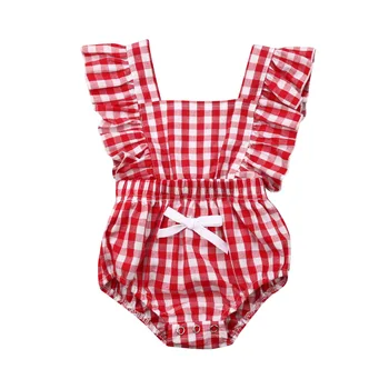 Pudcoco Jaundzimušā bērna Baby Meitenēm 0-24M Drēbes Savirmot Pledi bez Piedurknēm Romper Jumpsuit Tērpiem