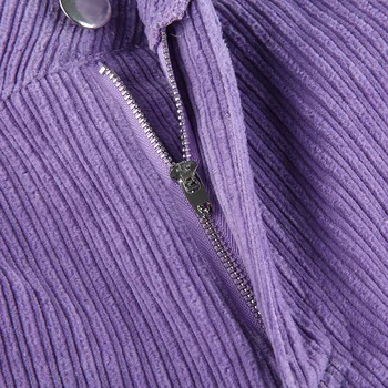 Purpura Brūna Y2K Velveta Bikses Rudens Ziemas Indie Estētiku Augsto Vidukli, Taisniem Bikses Streetwear Capri 2000s Apakšā