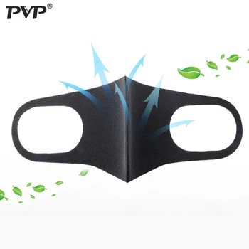 PVP 10/3Pcs Black Mutes Maska, Elpojošs Unisex Sūklis Sejas Masku Atkārtoti Anti Piesārņojuma Sejas aizsargu Vēja Pierādījumu Mute, anti-ziedputekšņi