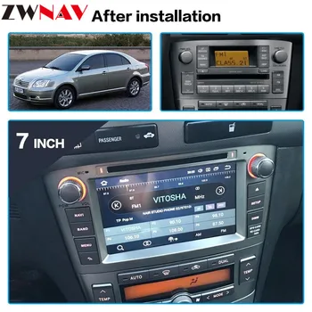 PX6 4+64 Android 9.0 Auto Stereo, DVD Atskaņotājs, GPS Glonass Navigācijas Toyota Avensis T25 2003-2008 Multivides Radio BT galvas vienības