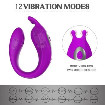 Pāri Vibrators ar Dual Motori 12 Spēcīgu Vibrācijas G Spot Klitora Stimulācija Personas Klitora Vibrators Massager