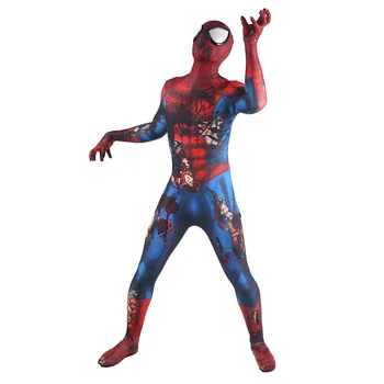 Pārsteidzošs Cosplay Kostīmu Zombiju Kostīmu 3D Drukas Jumpsuit Ievainoti Uzvalks Zombiju Spidey Bodysuit Bērniem/Pieaugušajiem