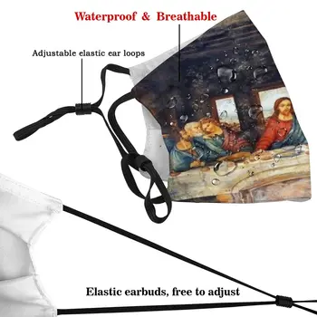 Pēdējo Vakariņu De Vinci, kas Nav Vienreizējās lietošanas Mutes, Sejas Maska Anti Vēja nepievelk putekļus ar Filtriem Cilpiņu Aizsardzības Vāciņu Respiratora