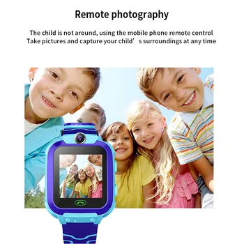 Q12B Bērnu Smart Skatīties Tālrunis Ūdensizturīgs LBS Smartwatch Bērniem Pozicionēšanas Zvanu 2G SIM Karte, Remote Locator Skatīties Zēni Meitenes