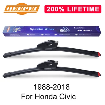 QEEPEI Aizstāt Tīrītāju slotiņu Honda Civic 1988-2018 Silikona Gumijas Priekšējā Vējstikla Tīrītājs Auto Auto Aksesuāri
