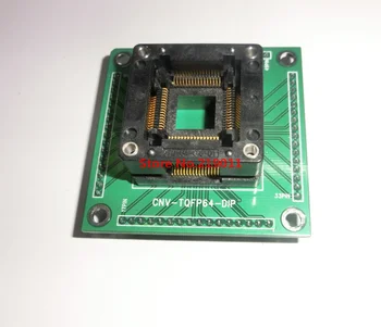 QFP64 TQFP64 LQFP64 ar PCB Test Burn-In Ligzdas Adapteris Enplas OTQ-64-0.8-01
