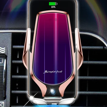 QI Bezvadu Fast Charger 10W Bezvadu Uzlādes iPhone 11 Pro X Xs Maks Samsung S10, Ņemiet vērā, 10+ 8 Plus Automašīnu Gaisa Ventilācijas Sensors Lādētāju