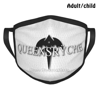 Queensryche Grupa Logo Labākā Dāvana Smieklīgi Izdrukāt Atkārtoti Sejas Maska Queensryche Metāla Fates Warning Smago 1980. gadu beigās, 80's, 80's Mūzikas Dio