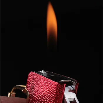 Radošā Kopēt Somā Gāzes Šķiltavas Metāla Piepūšamās butāna gāze Liesmas Šķiltavas Jaunums Sieviešu Soma Taisnīgu Vieglāks Smēķētājs