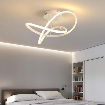 Radošā Modernu LED Griestu lampas Balta Melna krāsa 110v, 220v Minimālisms led griestu lampas Dzīvojamā Istabā, Guļamistabā, mājas apgaismojums