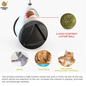Radošā Smart pet cat rotaļlietas bez maksas automātiski rotējošs pārvietojas catnip bumbu kaķēns kaķis rotaļlietas interaktīvas pet piegādēm