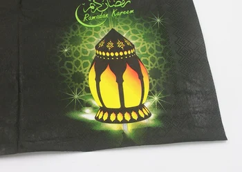 [RainLoong] Ramadāna Kareem Papīra autiņi, Autiņu Ar Lampu Drukāt Islāma Mēneša Musulmaņu Eid al-Fitr 33*33cm