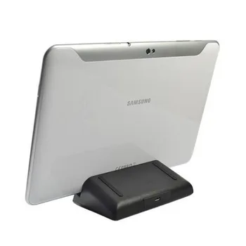 Rakstāmgalda USB Uzlāde Dokā Lādētāju Šūpuļa Stacijas Turētājs + Kabelis Priekš Samsung Galaxy TAB 2 7.0 8.9 10.1 P5200 Note 10.1 N8000