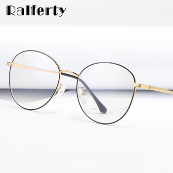 Ralferty Apaļas Brilles Rāmis Zilā Gaisma Brilles Datoru Sievietes Vīrieši Metāla Rāmis Tuvredzība Nav Dioptriju Brilles D1918