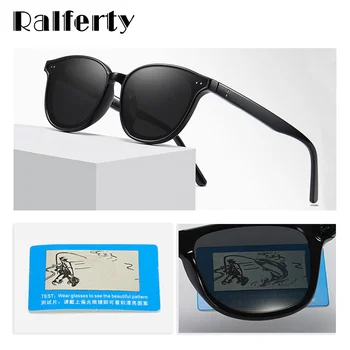 Ralferty Sieviešu Polarizētās Saulesbrilles korejiešu Stilā Square Black Sunglases UV400 zonnebril dames 2020