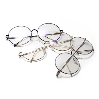 RBRARE Apaļas Brilles Rāmis Sievietēm Metāla Lielgabarīta Brilles Dzīvoklis Gaismas Skaidrs, Brilles Oculos Brilles Rāmis Sievietēm Gafas De Marca