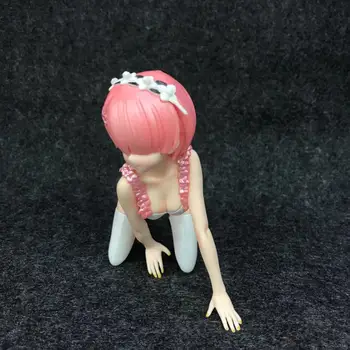 Re: Dzīve citā Pasaulē no Nulles Rem Ram Emīlija Anime Attēls Seksīga Meitene PVC Rīcības Attēls Rotaļlietu Kolekcija Modeļu Lelle Dāvanu