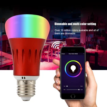 Regulējamas 10W E27 WiFi Smart Gaismas Spuldzes, LED Lampas, App Darbojas, Alexa, Google Palīgs Balss Kontroles Pamosties Smart Lampas Nakts Gaisma