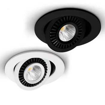 Regulējamas padziļinājumā LED Downlights Leņķis Regulējams COB Griestu Lampas salona Apgaismojums 7w 9w 12w 15w18w Rotējošas LED downlight AC85-265V