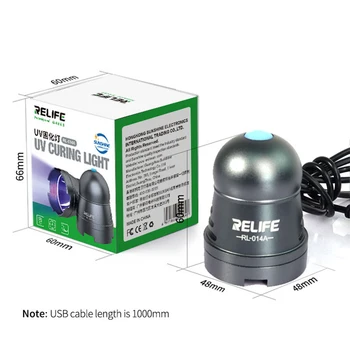 RELIFE RL-014A Efektīva UV konservēšanas lampas USB Regulējams Laika Slēdzis Pārnēsājams Lukturis ar Pērlītēm Zaļā Eļļa, Līme Konservēšanas Līdzeklis