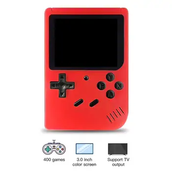 Retro Portatīvie Mini Rokas Spēļu Konsole 8-Bitu 3,0 Collu Krāsu LCD Bērniem, Krāsu Spēle Atskaņotājs Iebūvēts 400 spēles