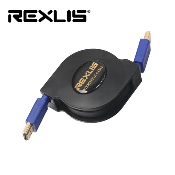 REXILS Bagāžnieka Elastīgs HDMI Kabeli Vīrietis, lai Vīrietis V1.4 1080P Full HD 3D HDTV 1m 1.8 m