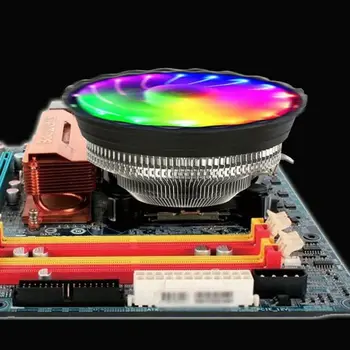 RGB LED Gaismas Heatsink Dzesēšanas Ventilators Silent CPU Dzesētāja LGA 775 AM2 95AD