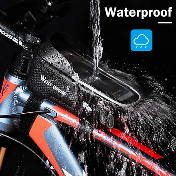 RIETUMU RITEŅBRAUKŠANAS Velosipēdu Soma Ūdensizturīgu Tālruni Somā Atstarojošs MTB Road Bike Pannier Touch Screen 7.2 Collu Telefonu Gadījumā Velosipēdu Piederumi