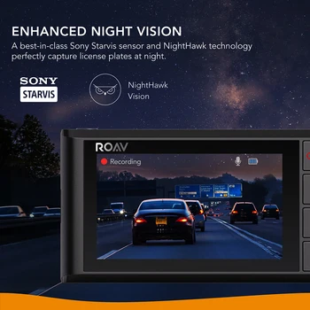 Roav ar Anker Dash Cam C2 Pro ar FHD) 1080p,Sony Starvis Sensoru,4-Joslu Platleņķa Objektīvs,GPS Mežizstrāde,Wi-Fi,kas Veltīta App,G-Sensors