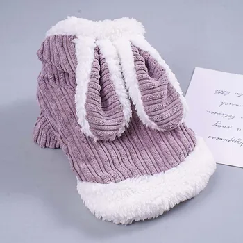 Rudens un ziemas gudrs trušu ausis ziemas biezs, silts džemperis Teddy Hiromi Bichon drēbes mazo suņu apģērbu