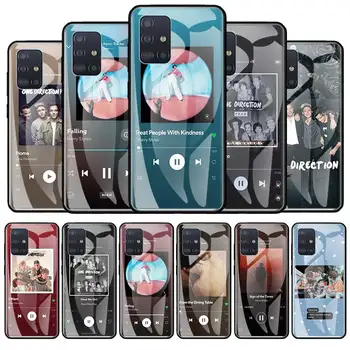 Rūdīta Stikla Telefonu Gadījumā Samsung Galaxy A51 A71 A50 A70 A21s A31 A41 A30 A40 A10 A20 Vienā Virzienā Aizmugurējo Vāciņu Coque Capa