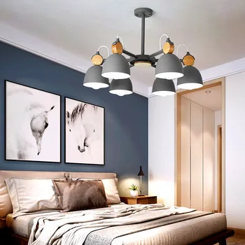 Rūpnīcas tiešā Ziemeļvalstu mūsdienu LED lustra dzīvojamā istabā, guļamistabā LED griestu lampas koridora lampas hotel griestu lampas