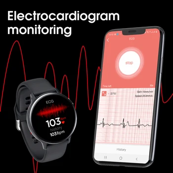 S20 kārta Smart skatīties EKG SmartWatch ar skārienekrānu IP68 Sirds ritma Monitors asinsspiediens Smart pulksteņi Vīriešu Sieviešu Android