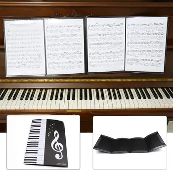 Salokāma Mūzikas Lapa Rezultātu Mapi Turētājs A4 Izmēra Paplašināts Klavieres Score Failu Mapē Mūzika Piederumi