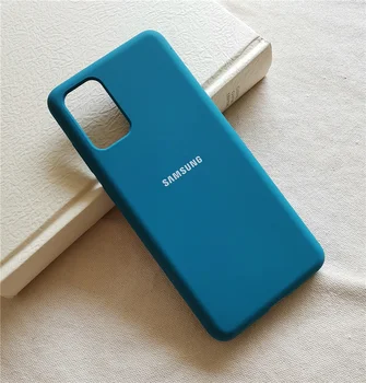 Samsung Galaxy Gadījumā S20 Plus Ultra Segtu Silky Soft-Touch Original Style Šķidro Silikonu Atpakaļ Shell S20+ Grunts Slēgts