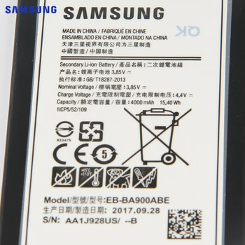 SAMSUNG Oriģinālā Rezerves Akumulatoru EB-BA900ABE 2016. gada Izdevums Samsung Galaxy A9 A9000 SM-A9000 Telefonu Baterijas 4000mAh