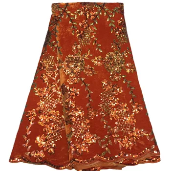 Samtu, Mežģīnes Auduma, Sieviešu Kleitas, skaistu ziedu filiāles visi ir izgatavoti ar krāsaini vizuļi karstā pārdošanas Āfrikas samta kleita Auduma