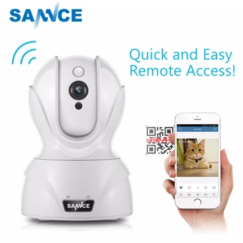 SANNCE 720P WiFi Drošības Kameras IP Kameras 1.0 MP Bezvadu WI-FI, Audio, mājas Apsardze, Baby Monitors HD Mini CCTV Kameras