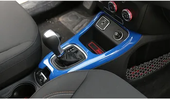 Sansour Auto Interjera Pārnesumu Pārslēgšanas Paneļa Rāmja Apdares Stilu, kas piemērots Jeep Compass 2017 ABS Auto Segtu Piederumu 6 Krāsas