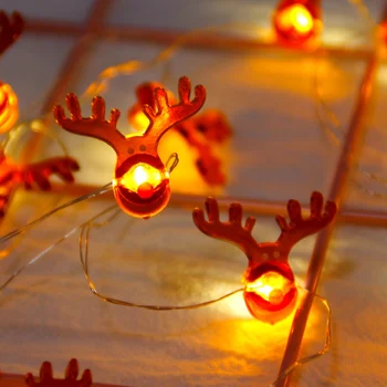 Santa Klauss, Ziemassvētku LED String Gaismas Vainags Dekoratīvās Pasaku Gaismas Ziemassvētku Deocr Mājas Svētku Apgaismojums