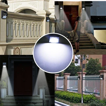 Saules LED Ielu Gaismas Mājas, Dārza Žogu PIR Kustības Sensoru Detektēšanas Sienas Lampas Saules Powered Ūdensizturīgs Sienas Gaismas
