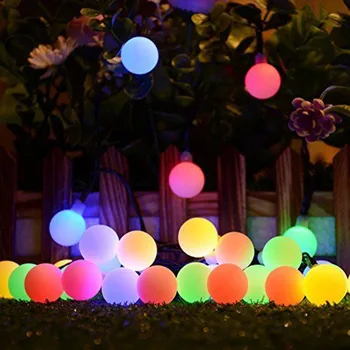 Saules Pasaulē LED String Gaismas Multicolor 50 Led Ball Puse Pasaku Gaismas Dārza Svētku, Kāzu Dekorēšana, Āra Apgaismojums