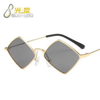 Saulesbrilles Sieviešu Vīriešu Modes Steampunk Vintage Rhombus Saules Brilles Meitenes UV400 lunette de soleil femme