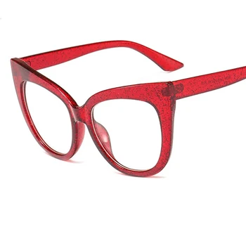 Seksīga Sarkana Kaķu Acu Brilles Sieviešu Modes Kristālu Briļļu Rāmji Sieviešu Skaidrs, Vintage Toņi, Saulesbrilles, Brilles Oculos
