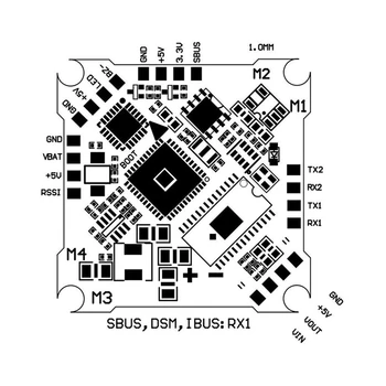 SH50A F4 OSD 2-3S Lidojuma Kontrolieris ar 5V BEC Output Iebūvēts 5.A BLheli S 4In1 Brushless ESC, lai Bļāviens, BLA FPV Sacīkšu