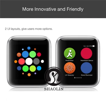 SHAOLIN Sākotnējā Smart skatīties, Sērija 6 Bluetooth Smartwatch Vīriešiem ar Tālruņa Zvanu Apple Skatīties IOS iPhone, Android, Samsung un HUAWEI