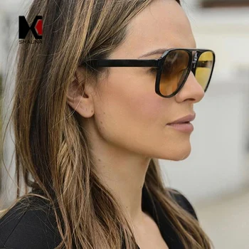 SHAUNA Modes Dubultā Krāsas Sieviešu Izmēģinājuma Saulesbrilles