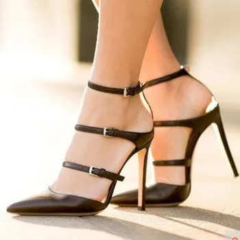 SHOFOO kurpes,Modes dāma sandales, PU, aptuveni 11cm augstpapēžu sandales sieviešu sandales. IZMĒRS:34-45